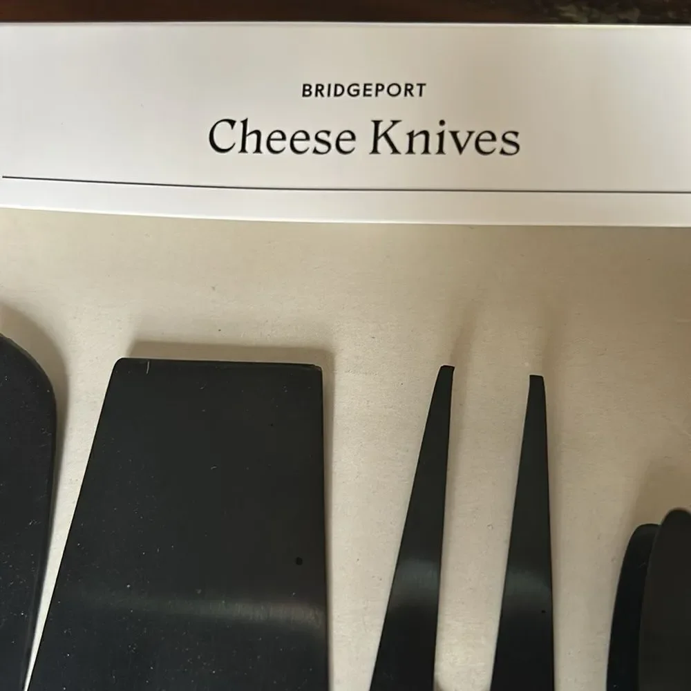 4pc Stainless Steel Cheese Knive Serving Set Black - Threshold™ NEW